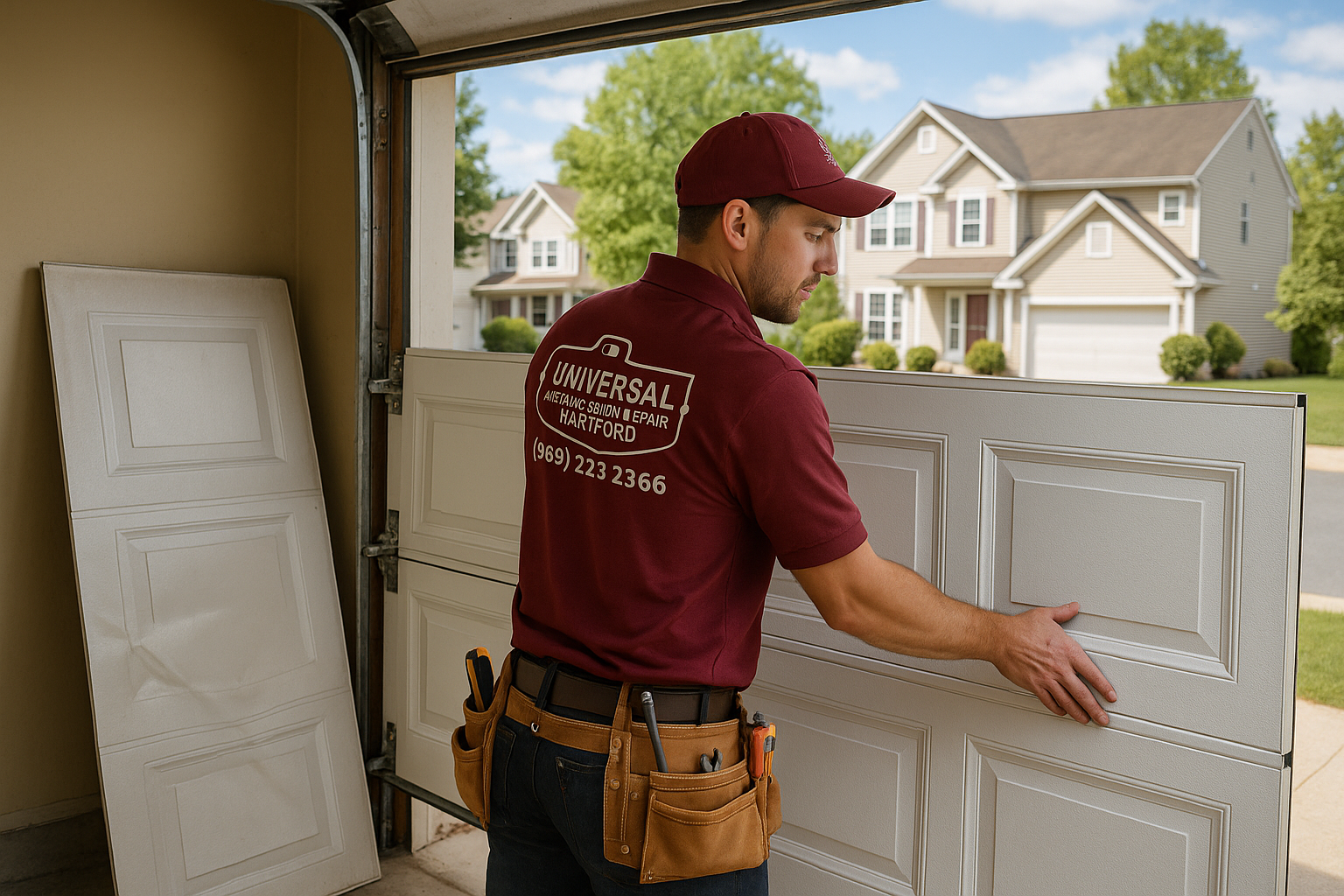 Garage Door Panel Replacement service in Westhampton