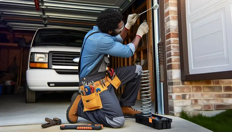 Garage Door Spring Repair in North Thompsonville