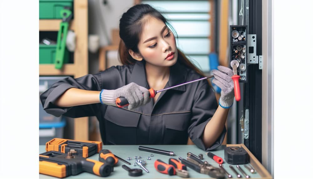 Garage door work in Leverett